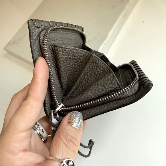 AllSaints Kita Small Japanese Pebbled Leather Wallet - Picture 8 of 9